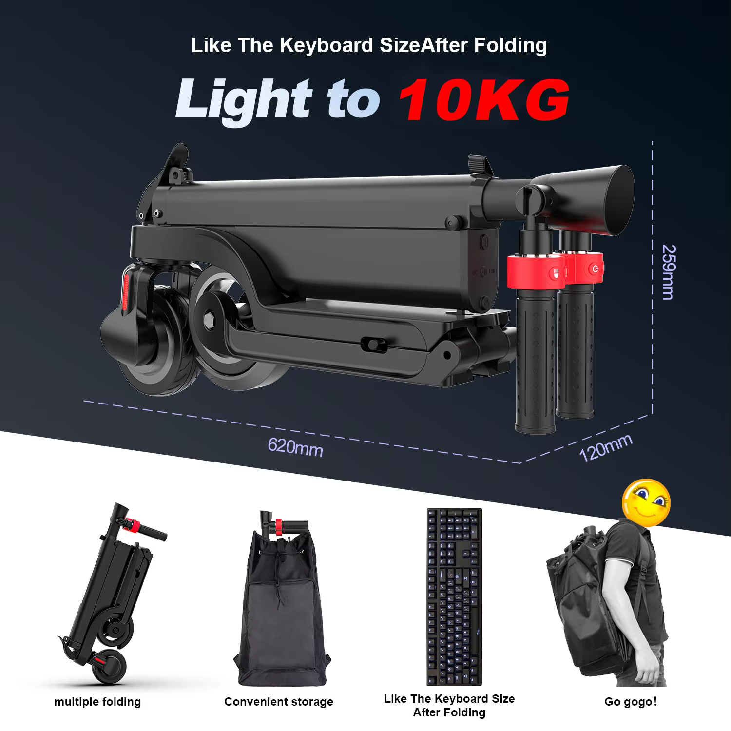 Trottinette électrique pliable HX X6 7.5A 350W 25KM/H