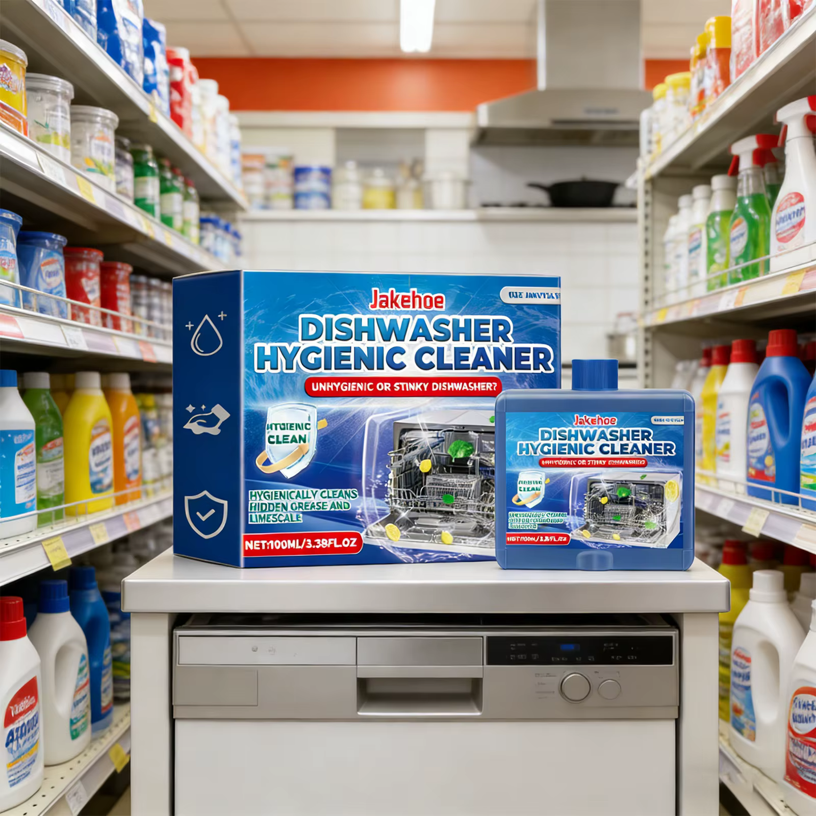 Nettoyant pour lave-vaisselle : décompose rapidement les résidus alimentaires, élimine le tartre, élimine les odeurs, réduit la croissance bactérienne, détergent vaisselle domestique