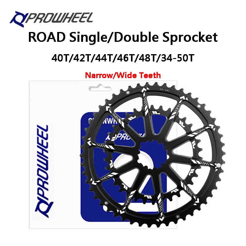 Prowheel DMA Plateau de pédalier Direct Mount 3 boulons Narrow Wide en aluminium AL7075 pour vélo de route