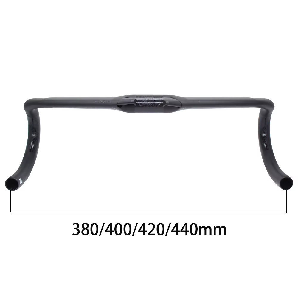 Guidon de câblage interne pour vélo de route Vitchey entièrement en carbone. Finition en surface : diamètre mat 31