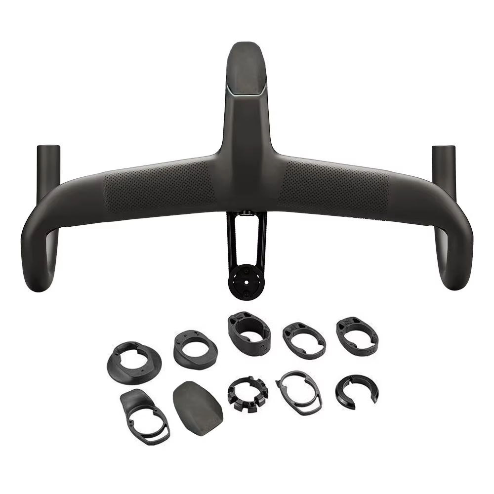 Guidon de vélo de route entièrement en carbone avec cockpit intégré -10 °