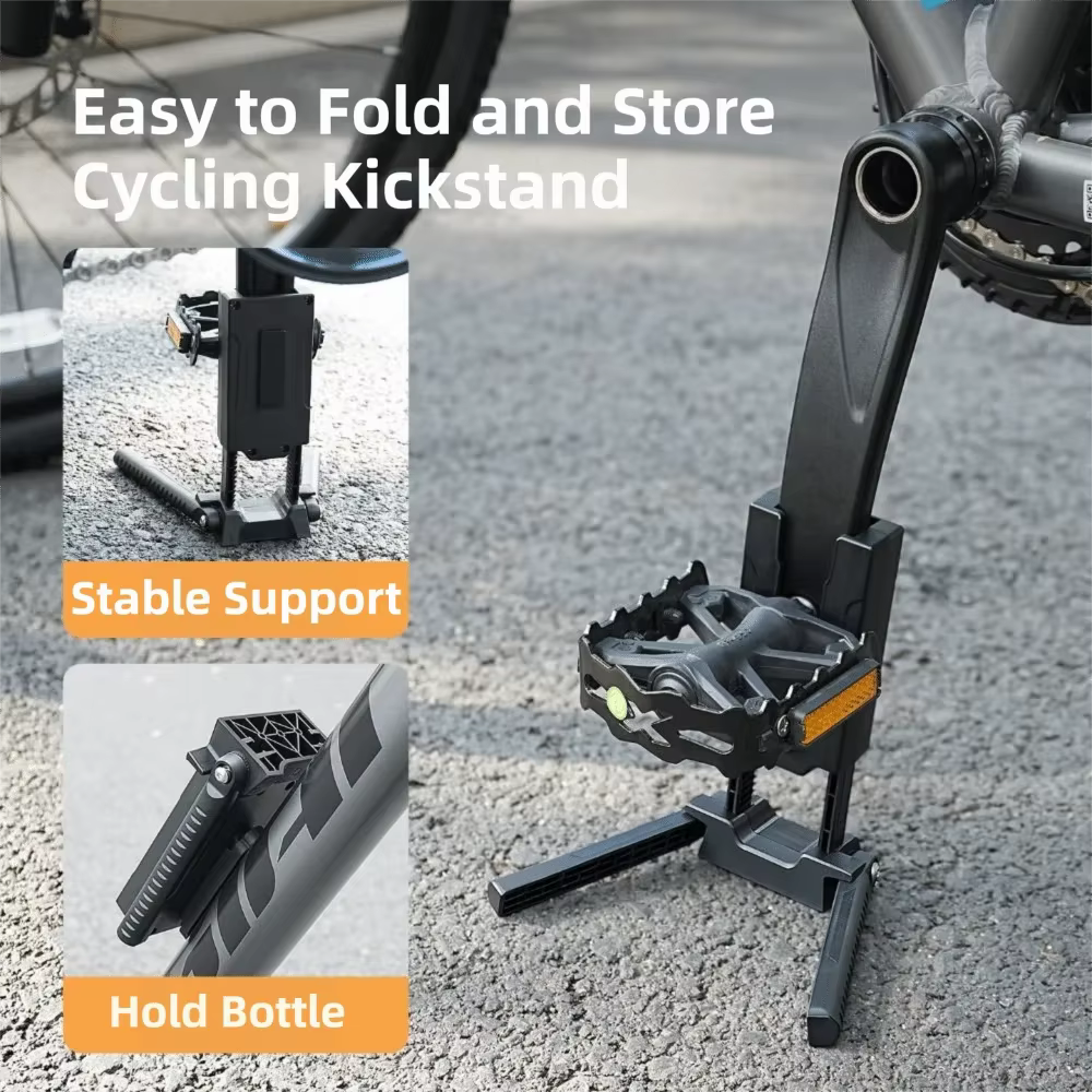 Support de stationnement latéral pour vélo, béquille arrière pratique à fixer sur le cadre pour vélo léger