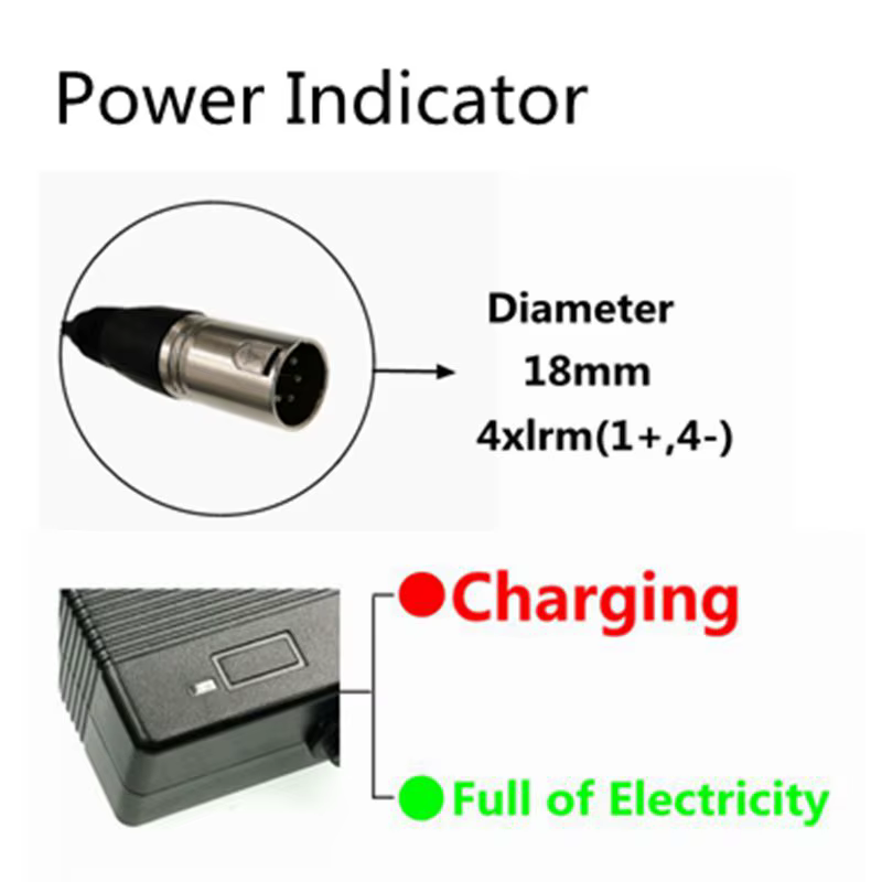 Chargeur de batterie lithium pour vélo électrique 42V 2A
