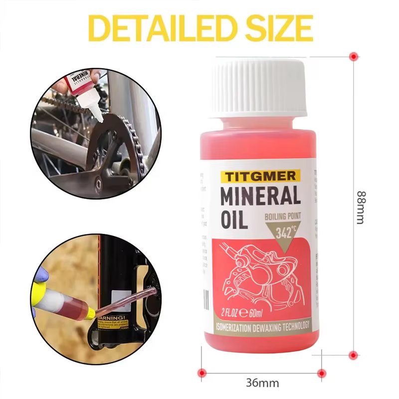 1/2/4/6/8/10/12 pièces système d'huile minérale de frein de vélo 60ml huile fluide cyclisme vélos de montagne pour