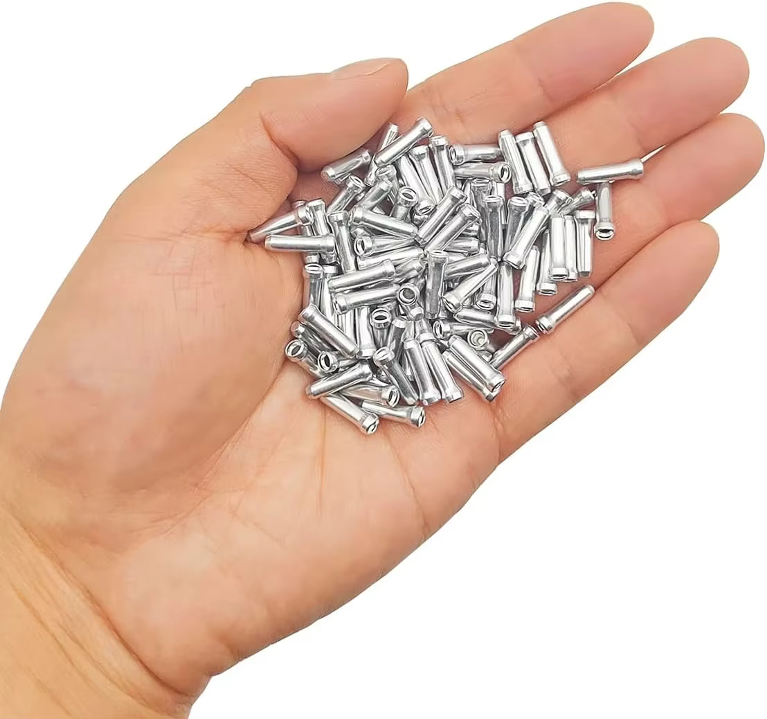Embouts de câble de frein et de dérailleur en aluminium pour vélo