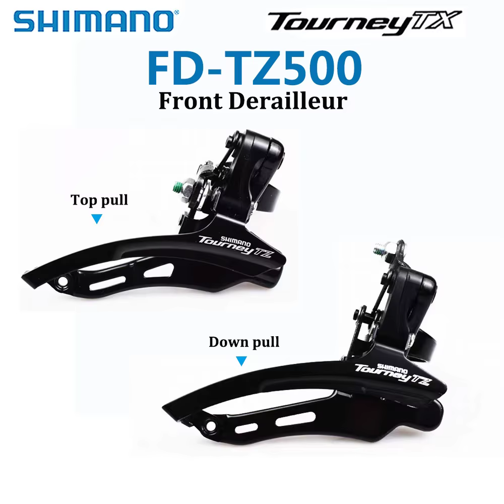 Shimano Tourney TZ FD TZ500 dérailleur avant de vélo FD-TZ500 support de bande de serrage 31.8mm 3x6/7 vitesse partie