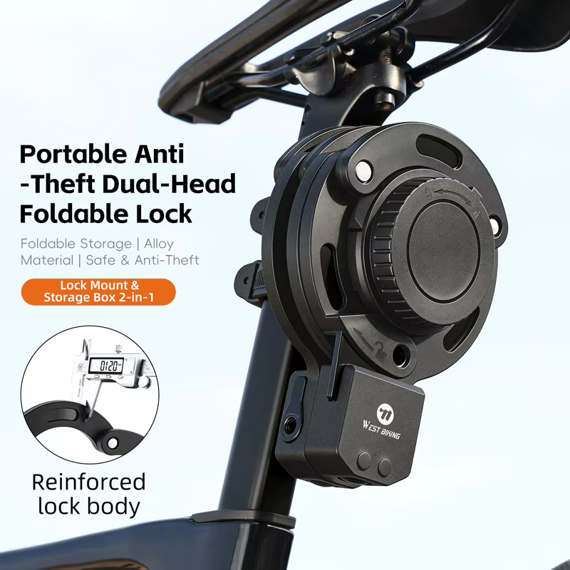 WEST BIKING Antivol pliable pour vélo avec support