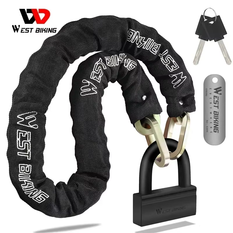 WEST BIKING-Serrure de vélo antivol rapide avec cadenas