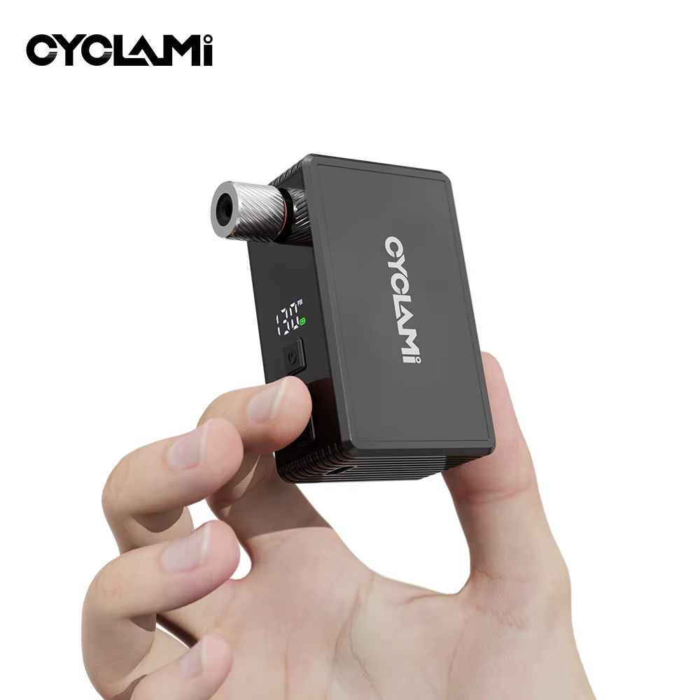 CYCLAMI AM6 Pro Mini Pompe à air électrique automatique portable numérique pour pneus de VTT et de vélo de route Schrader Presta 150 PSI 800 mAh