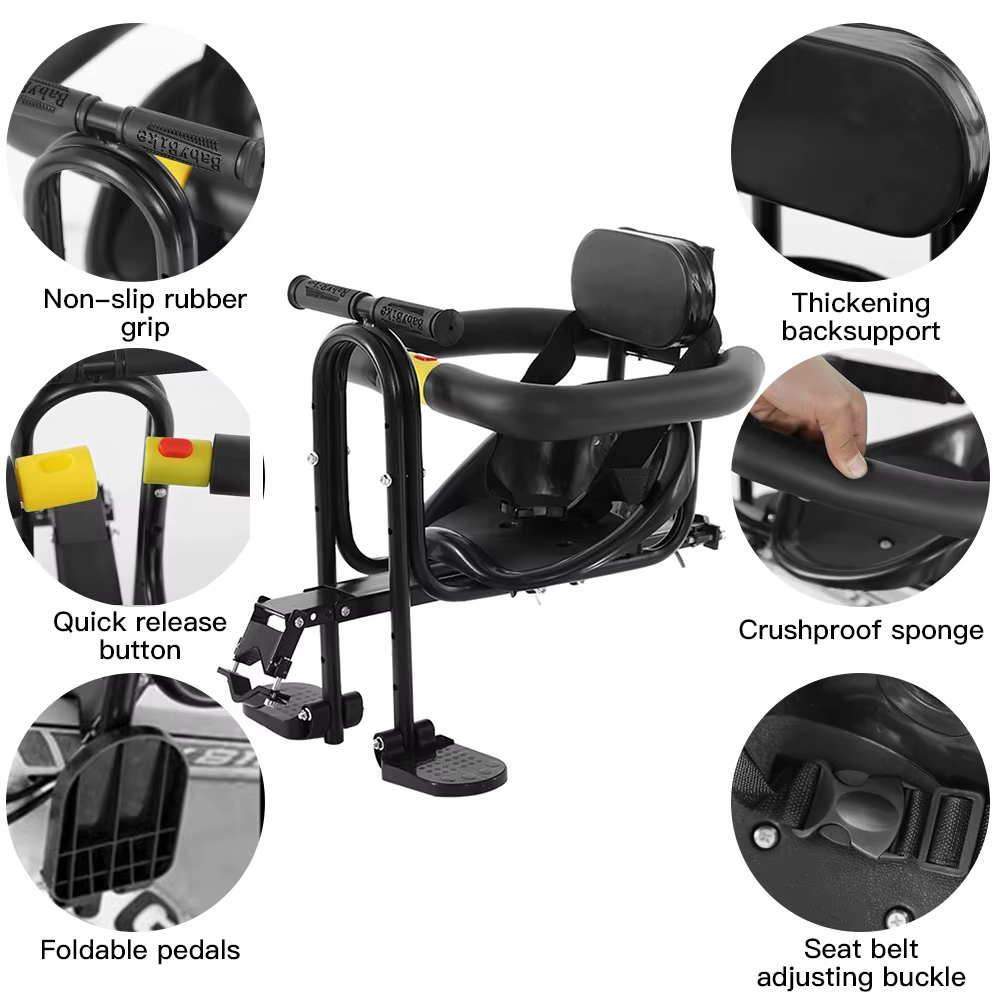 Selle de vélo confortable avec pédales et support pour VTT