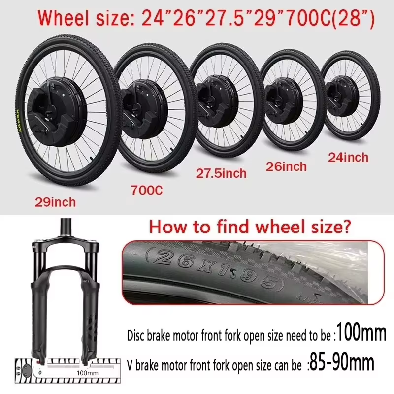 Kit de conversion de vélo électrique tout-en-un facile à installer IMOTOR 3.0 36V 350W avec moteur avant sans fil pour VTT
