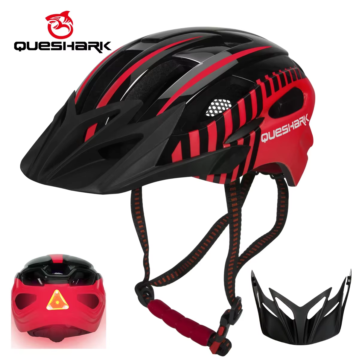 Casque de cyclisme ultraléger avec feu arrière LED pour homme et femme