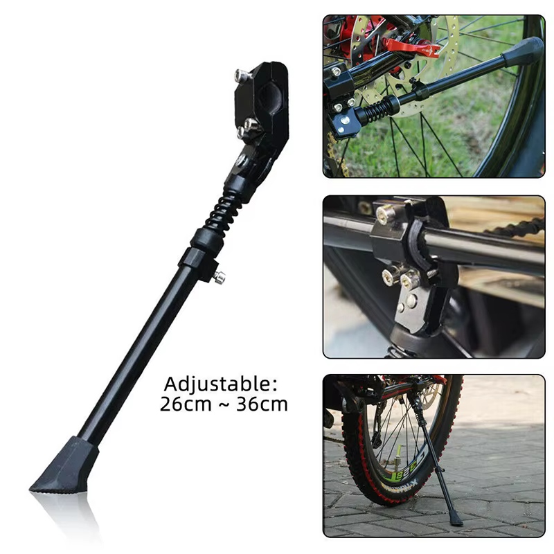 Support de pied rétractable et réglable en alliage d'aluminium pour vélo de montagne