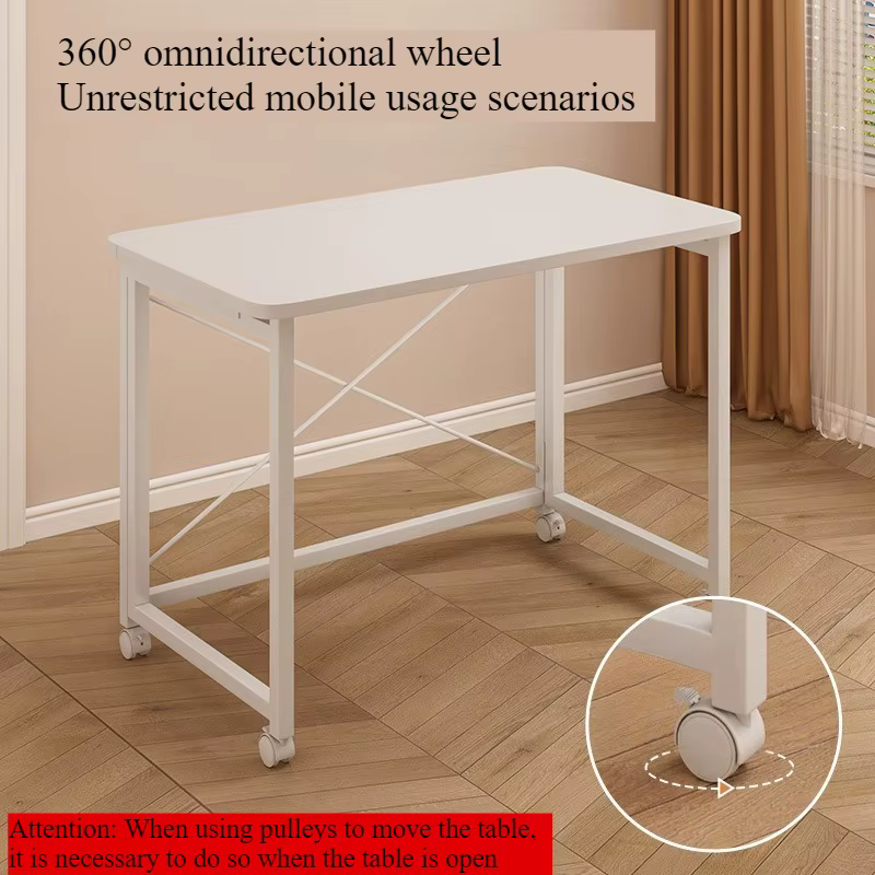 Bureau d'ordinateur pliable, table amovible, table d'étude pour étudiants à domicile, table de chevet pour chambre à coucher, table d'écriture