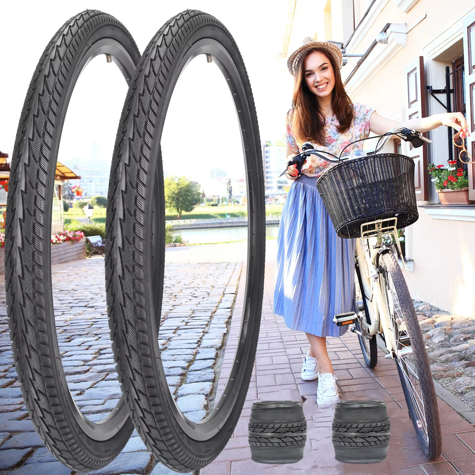 26 "pneus de vélo 26x1.75 pliable remplacement noir pneu