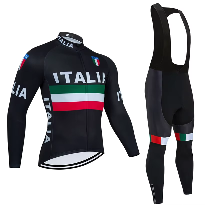 Ensemble de maillot et pantalon de cyclisme d'hiver