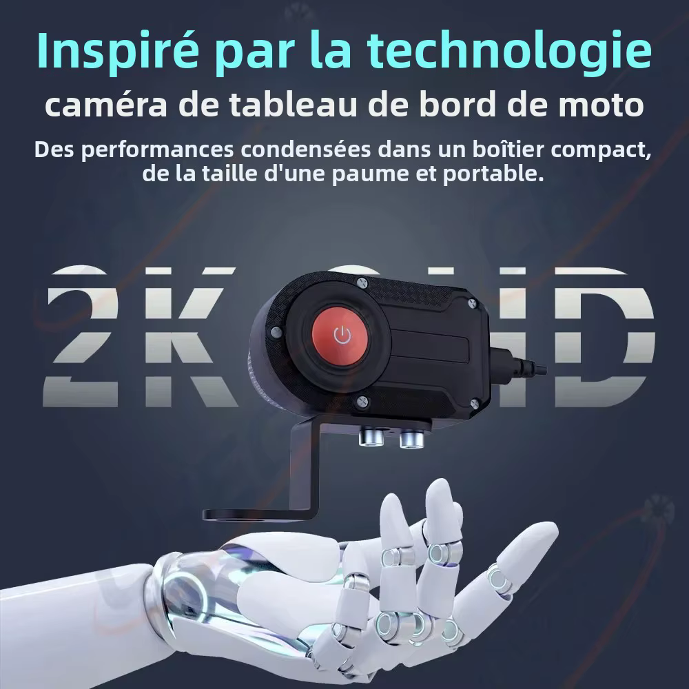Nouvelle Caméra de Conduite Moto 2K HD IP65 pour Vélo Électrique