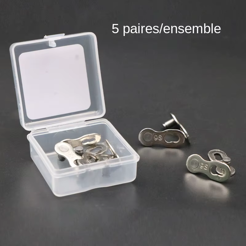 5 paires de joints de connecteur de maillon de chaîne de vélo