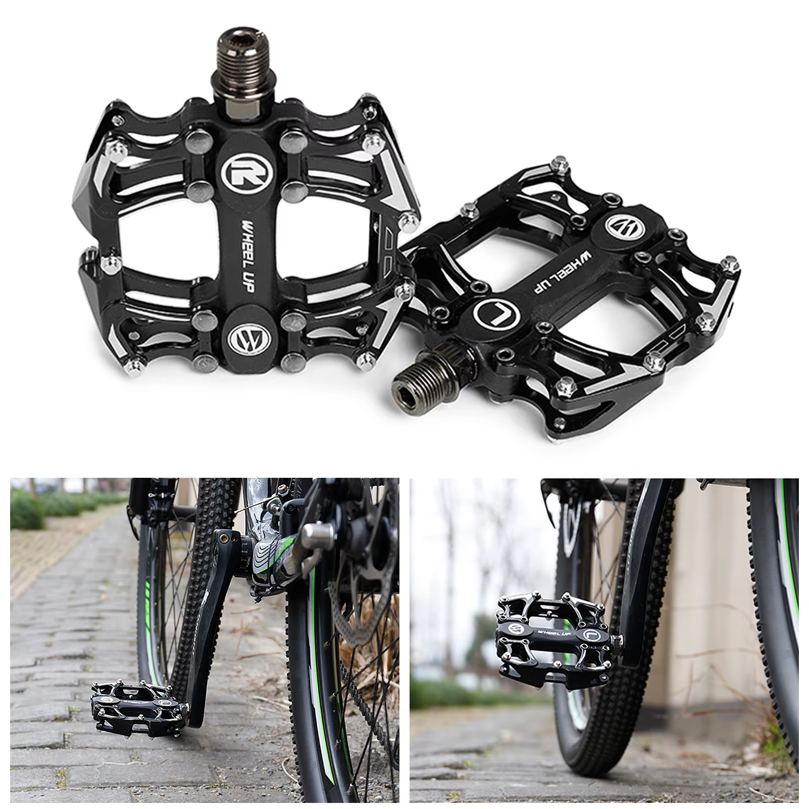 Pédales de vélo en alliage d'aluminium durable, accessoires de pédales de VTT