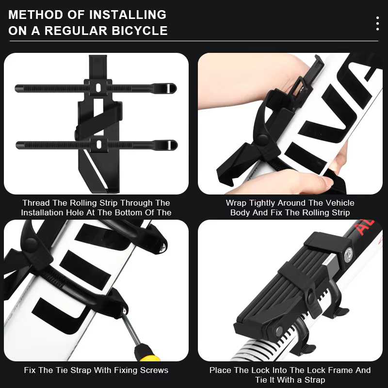 Serrure anti-vol pliable pour vélo électrique