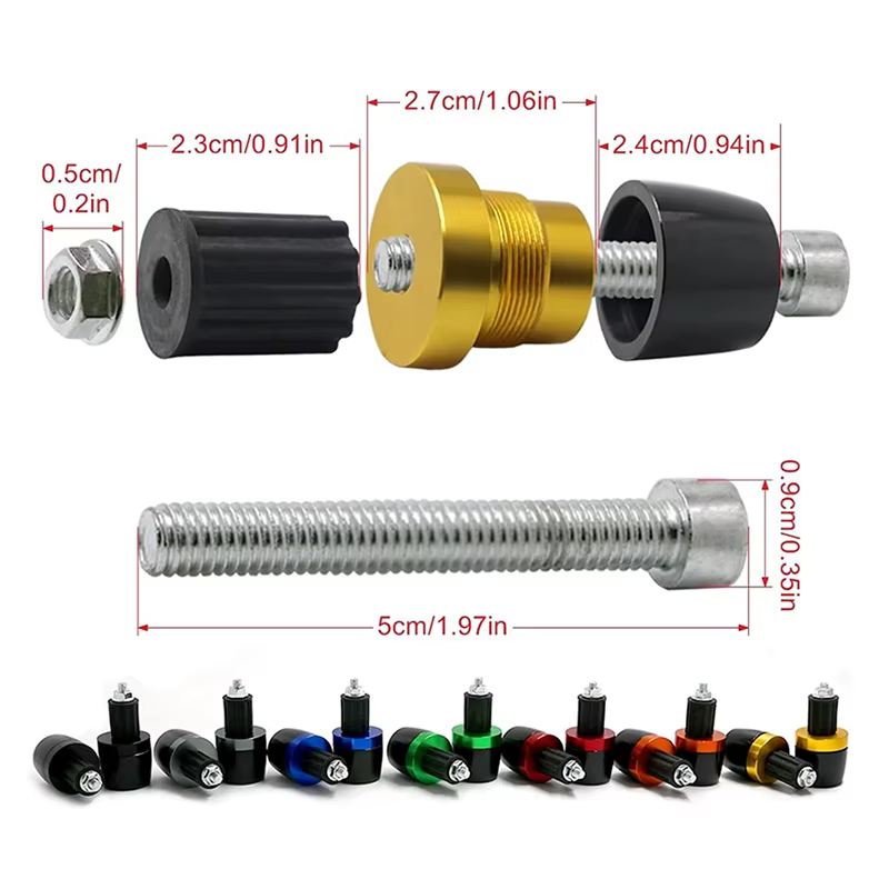 Pour Kove 800x525X 450RR 800 525X450 RR MACBOR X5 accessoires moto 7/8 "22MM poignées de guidon capuchon de barre de poignée bouchons d'extrémité