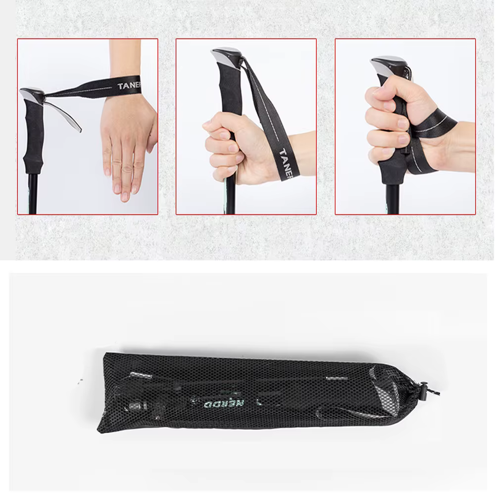 Bâtons de randonnée pliables en aluminium