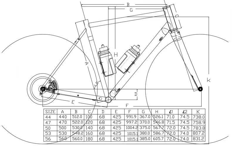 Vélo de gravier Seaboard CX07 avec cadre en acier