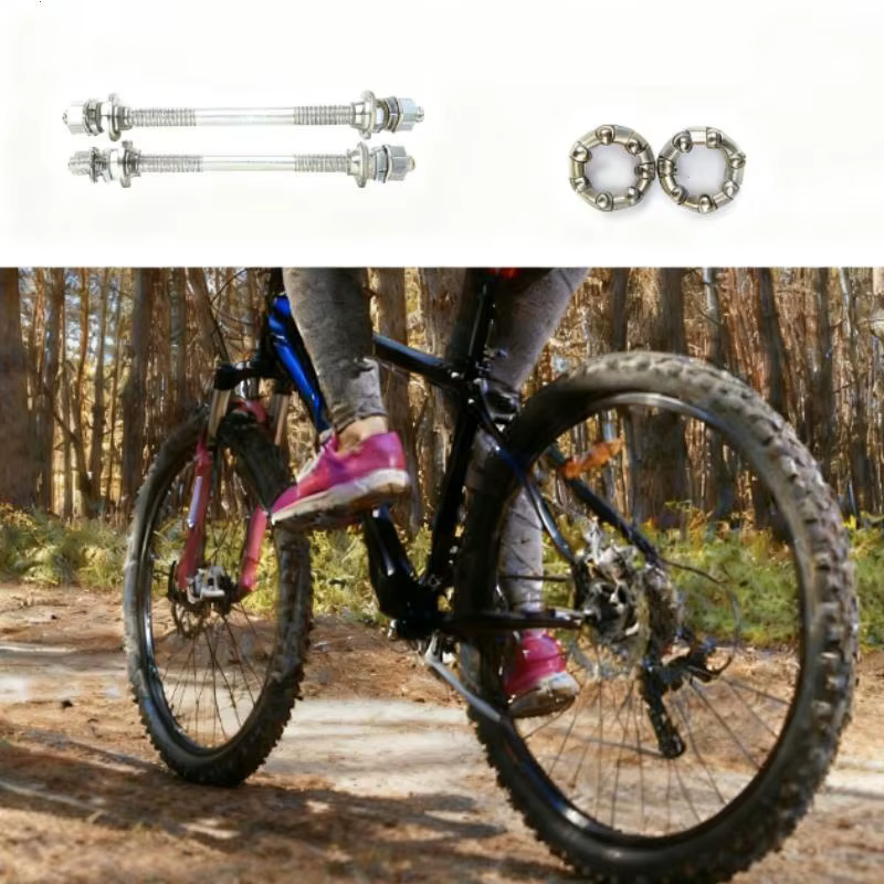 Ensemble complet d'essieux de vélo avant et arrière
