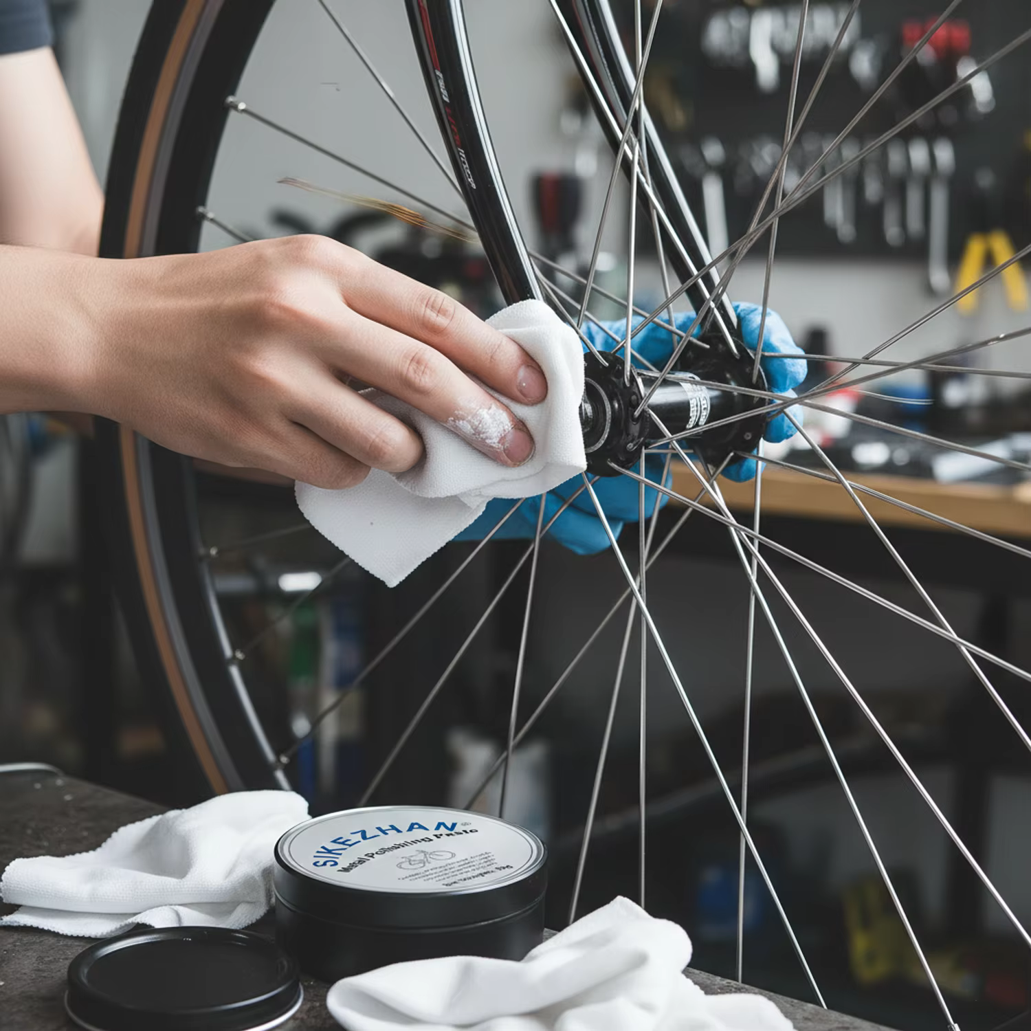 Crème de polissage pour vélo