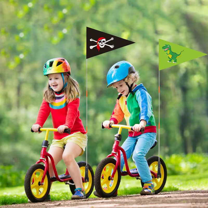 Drapeau de vélo à hauteur réglable