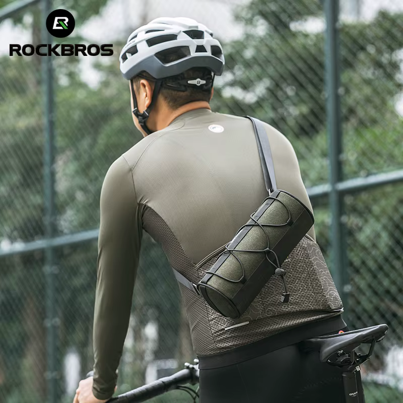 ROCKBROS sac de vélo avant Portable guidon sacoche 2L grande capacité multifonctionnel sac à bandoulière Tube