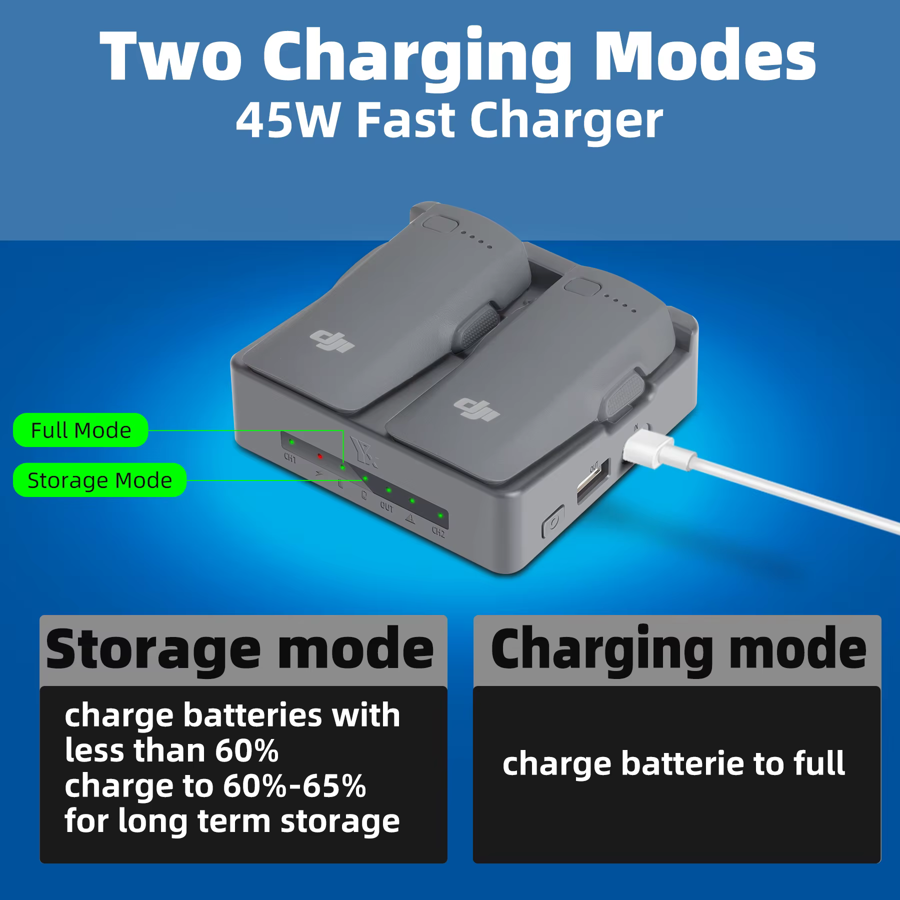 Pour DJI Neo 2 Drone batterie deux voies Hub de charge LED chargeur rapide batterie externe Portable pour DJI Neo 2 accessoires