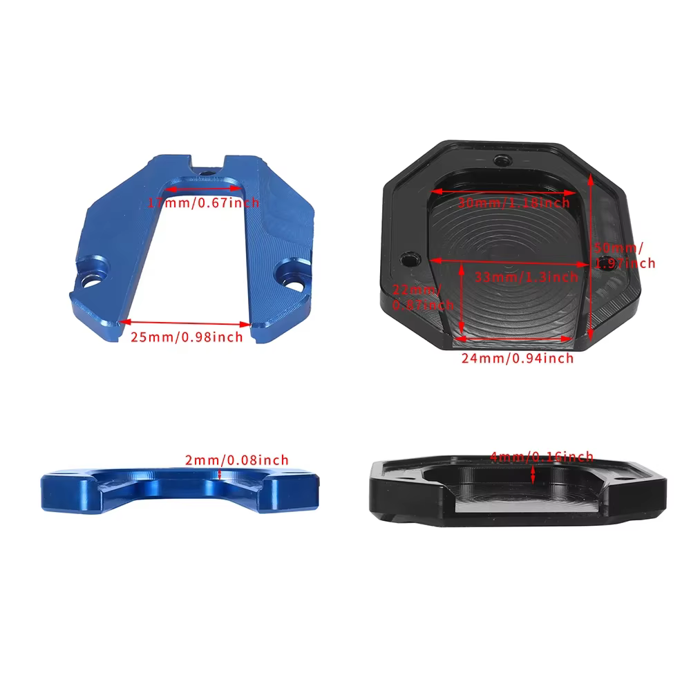 Plaque de Support de Pied Latéral en Alliage d'Aluminium pour Scooter