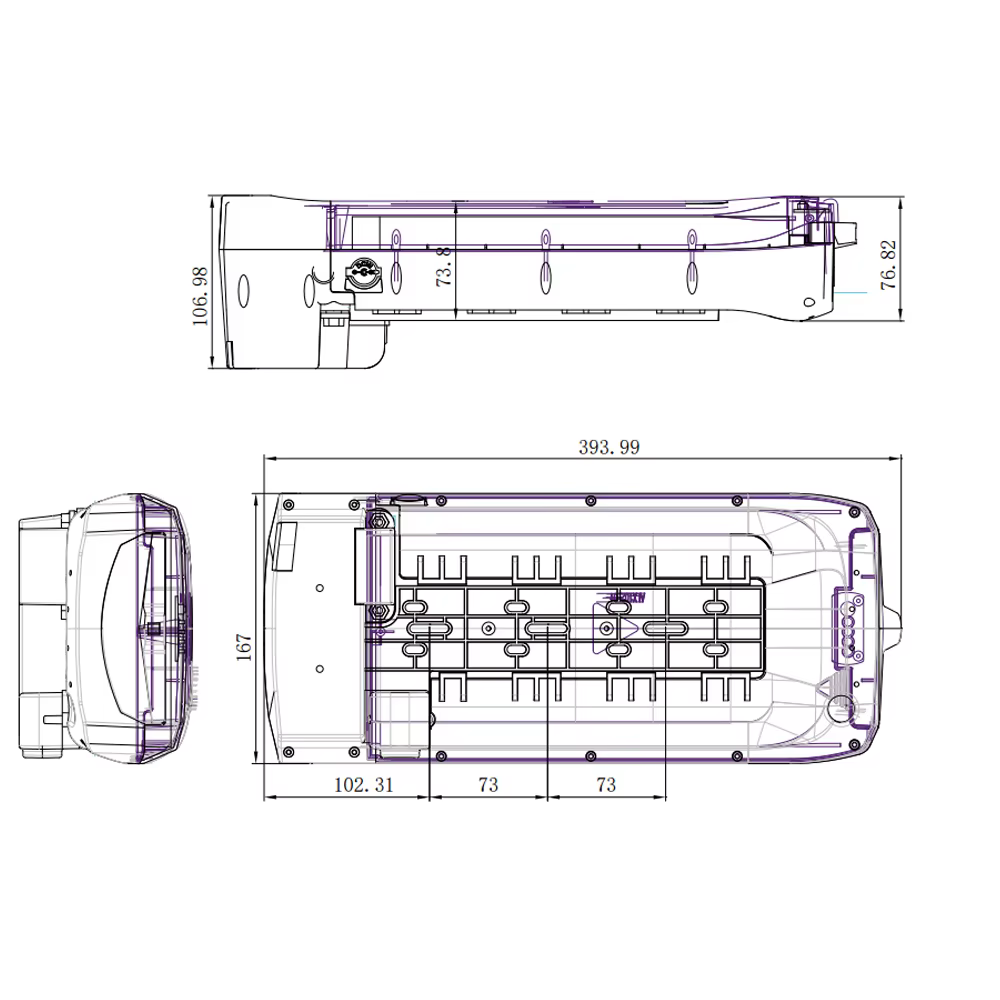 Samebike-Batterie 48V 10