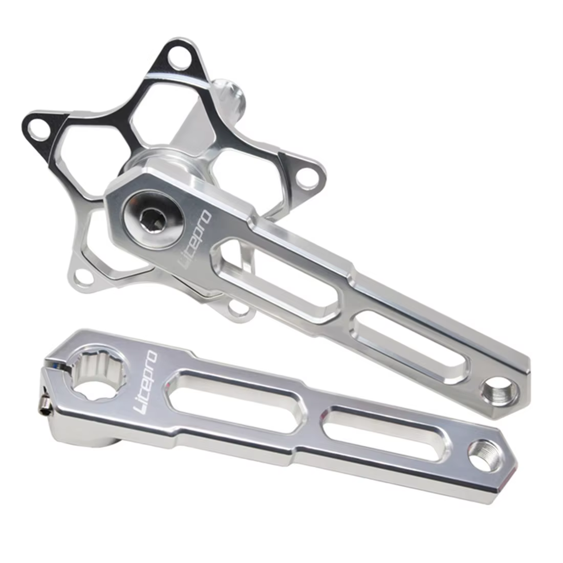 JKLapin Litepro – manivelle de vélo pliante en alliage d'aluminium à cinq griffes