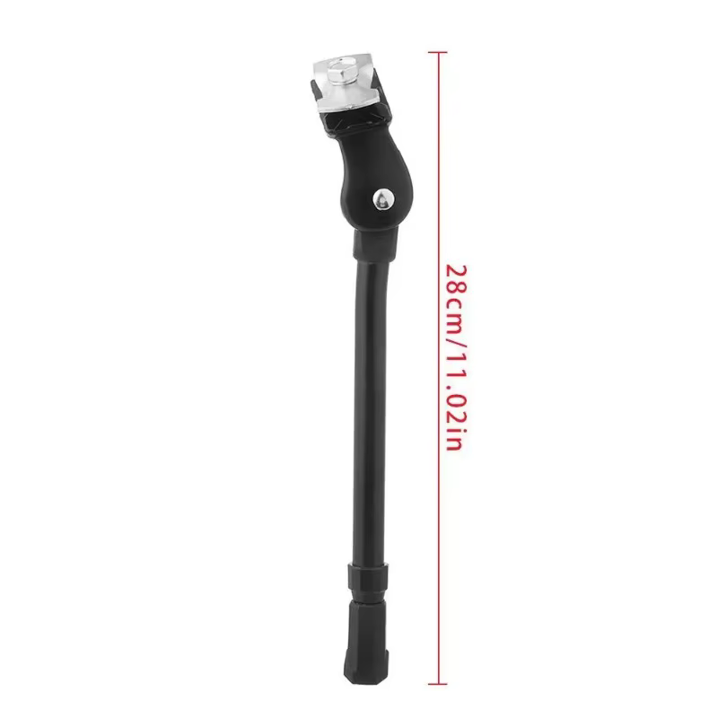 Béquille de vélo réglable en alliage robuste pour VTT, noir/argent