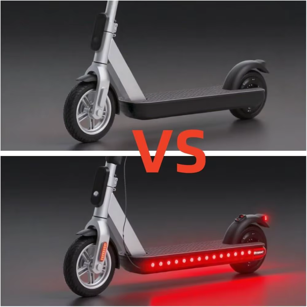 Scooter à batterie créatif avec lumières LED multicolores