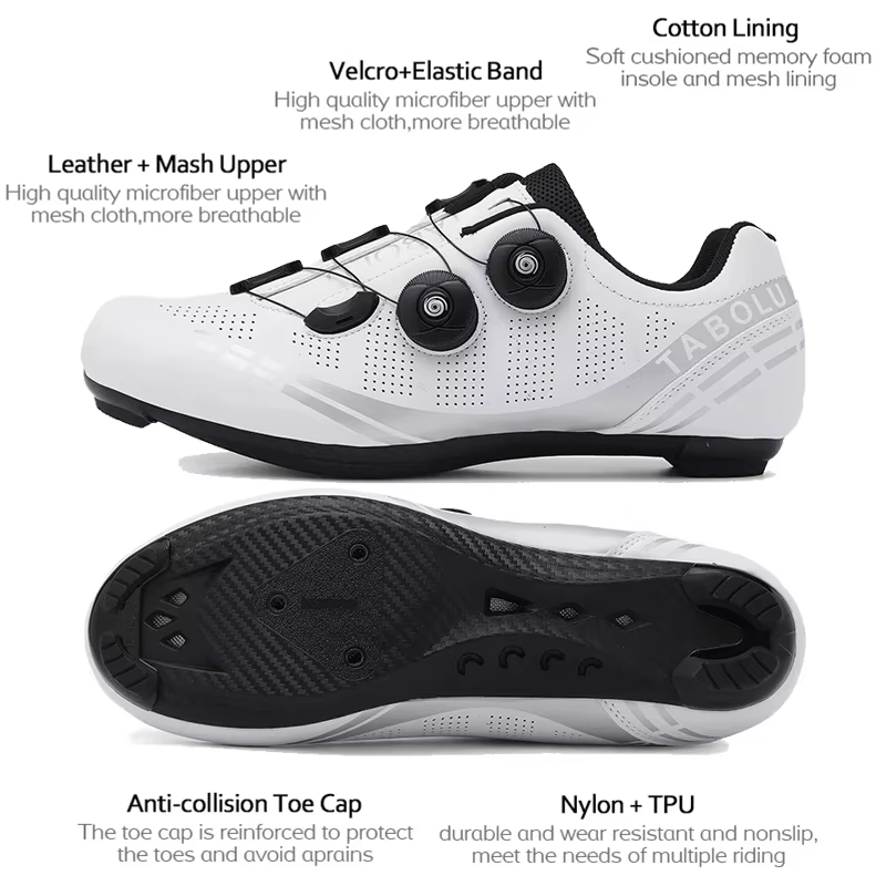 Chaussures de cyclisme professionnelles en carbone pour hommes et femmes