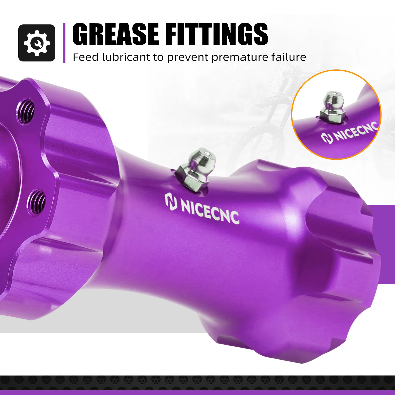 NICECNC pour Surron Light Bee X S L1E vélo de saleté électrique 2024 axe d'entraînement central en aluminium et poulie secondaire pour Segway X160 X260