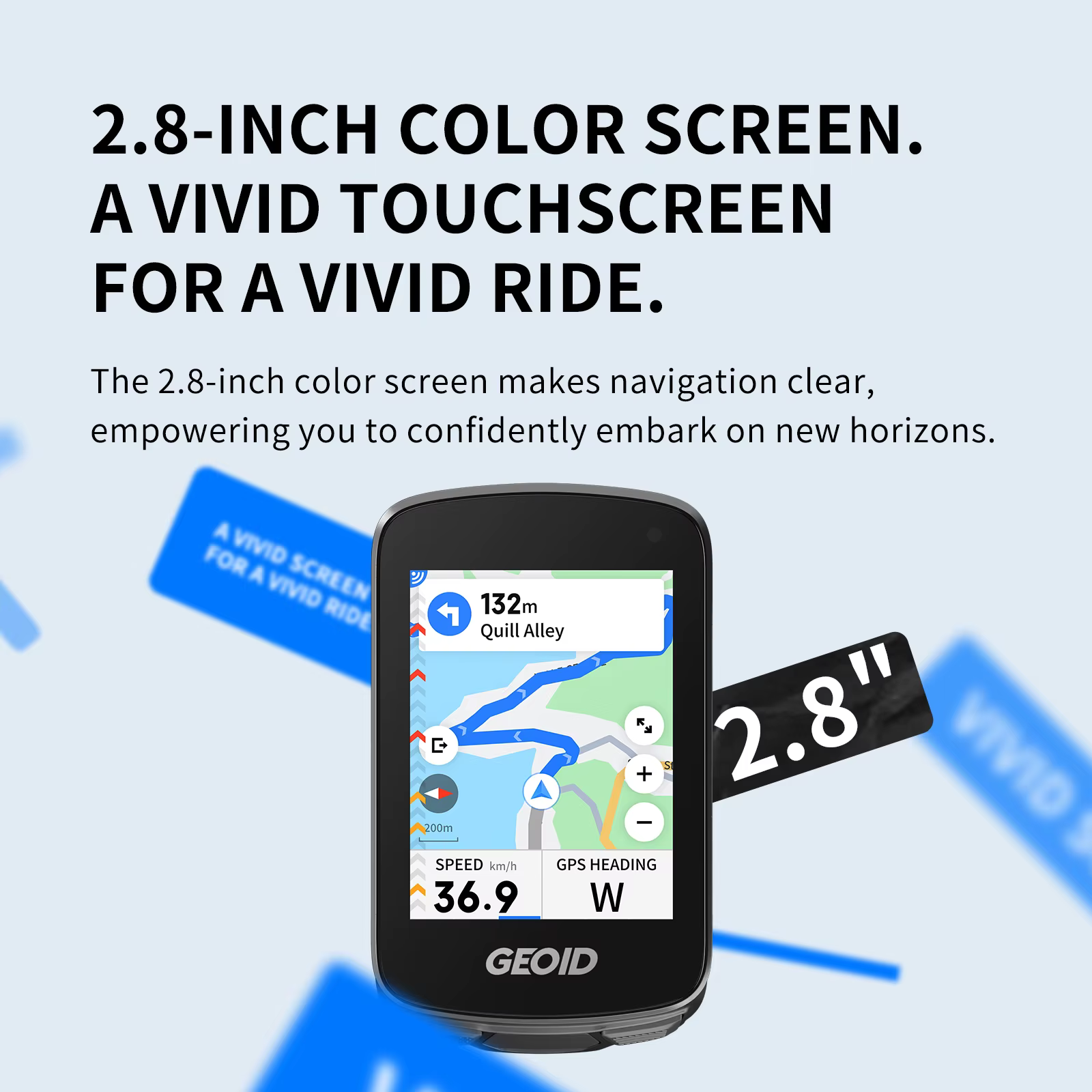 GEOID CC700 Pro ordinateur de vélo GPS 2.8 pouces écran tactile compteur de vitesse