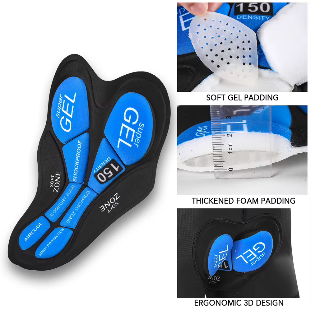 Short de Cyclisme Rembourré en Gel pour Homme et Femme