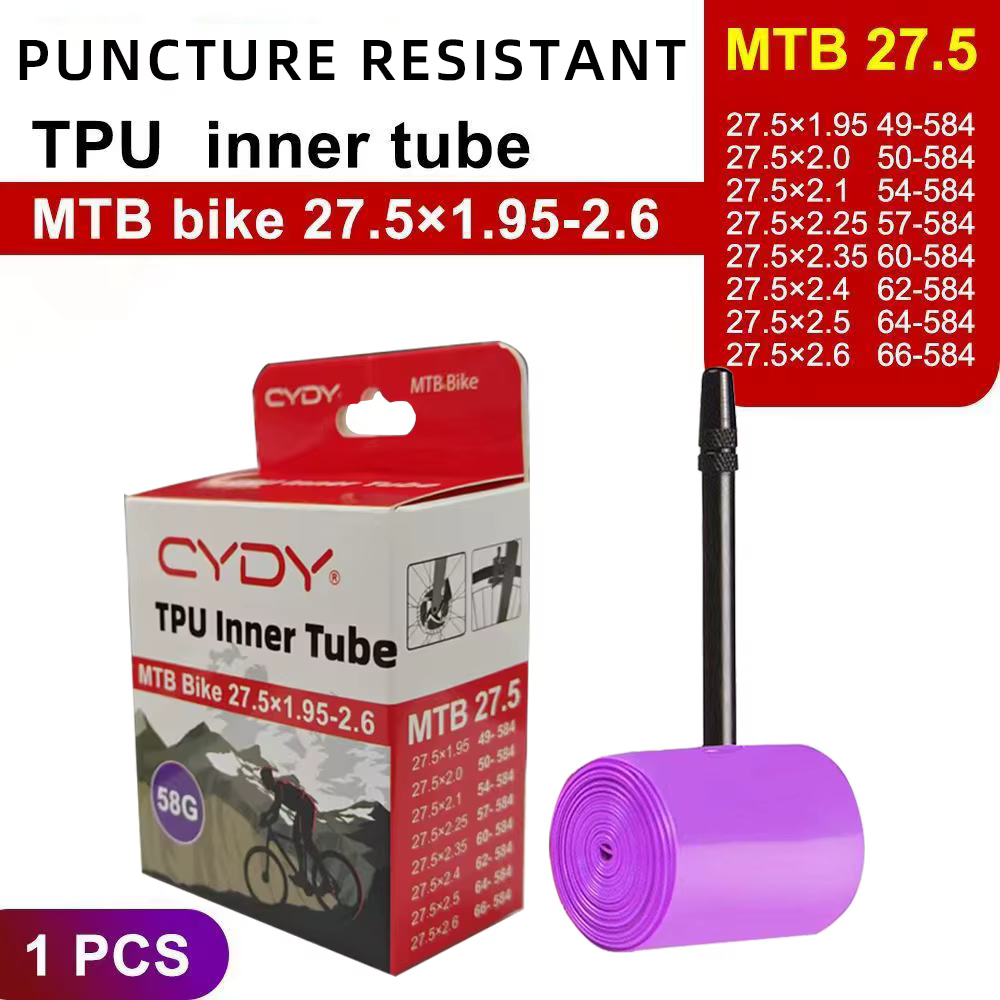 Chambre à air de vélo VTT en TPU CYDY 1PSC/2PSC 29 26 27