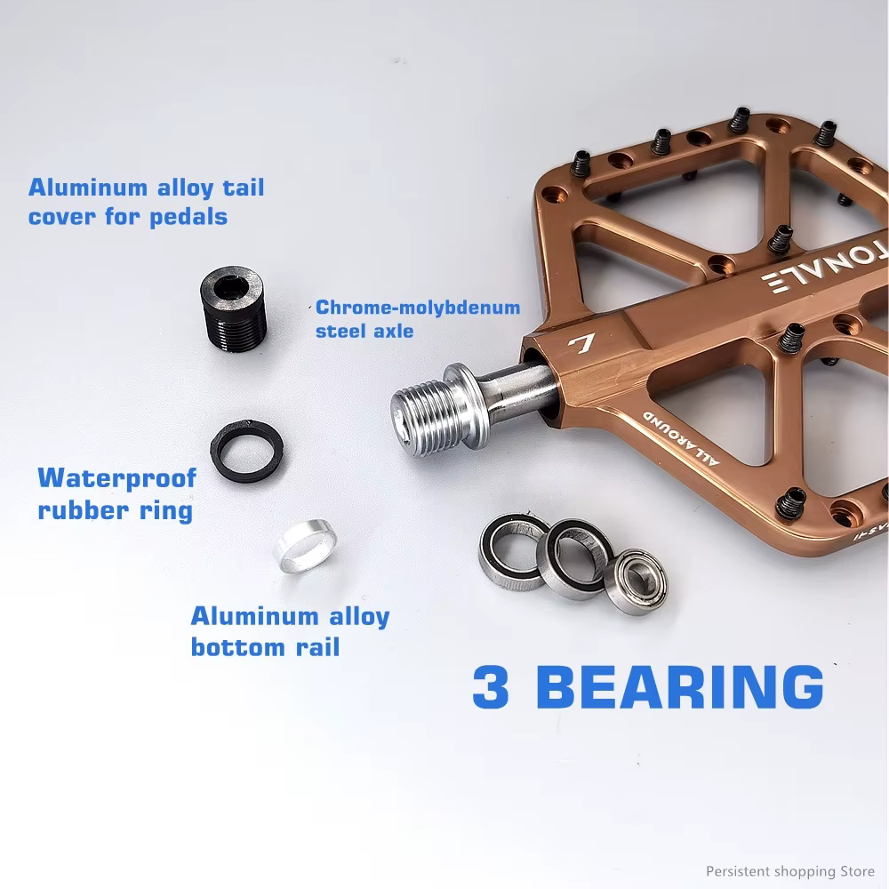 2025 nouveaux pédales de VTT ultra-légères CNC en alliage d'aluminium poli 3