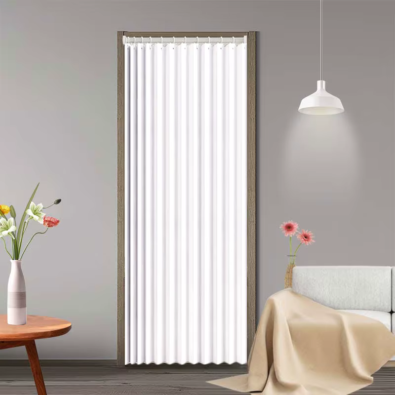 Rideau de séparation pliable pour cuisine et balcon, panneau de séparation souple avec un drapé élégant et un style moderne pour la maison