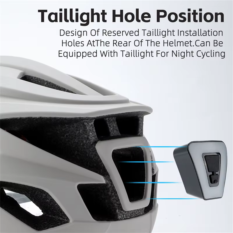 Casque de vélo WEST BIKING avec feu arrière spécifique