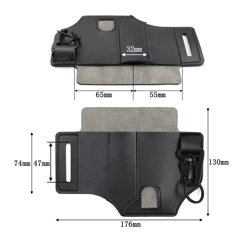 Gaine en cuir pour fourreau multi-outils Leatherman, organisateur de poche EDC avec porte-clés pour ceinture et lampe de poche, outil de Camping en plein air