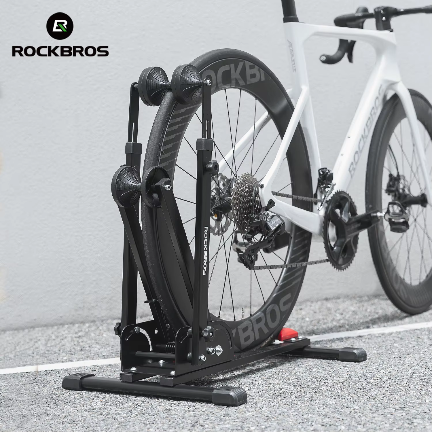 ROCKBROS supports de stationnement de vélo Double pôles en acier au carbone vtt