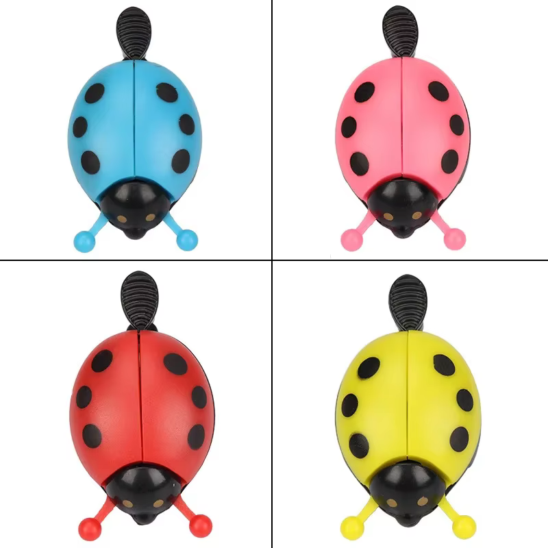 1PC vélo petite cloche dessin animé coccinelle cloches de cyclisme pour beaux enfants filles