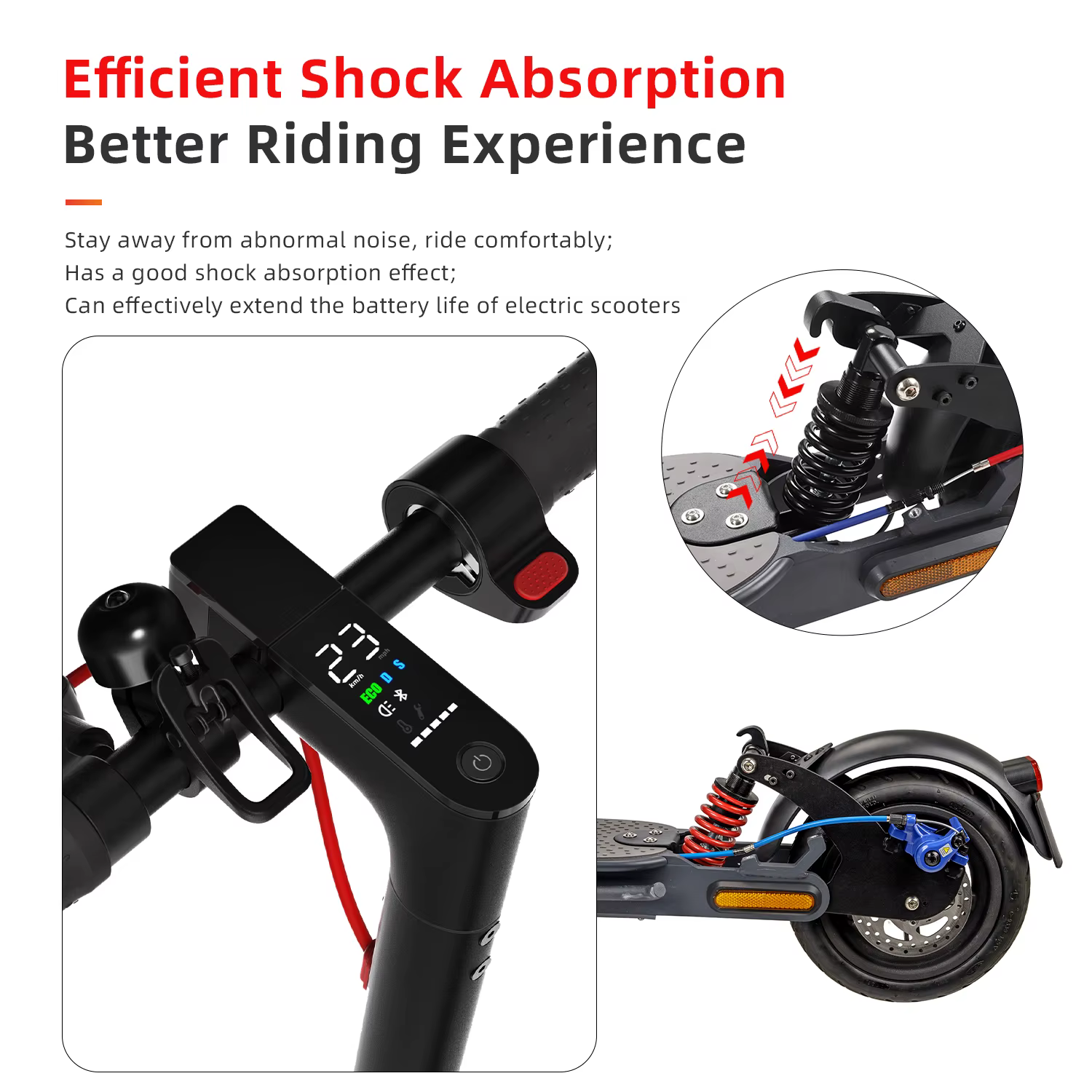 Ulip-Ensemble de suspension arrière pour scooter électrique Xiaomi 3