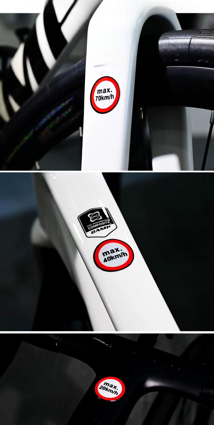 Pack d'autocollants de limite de vitesse transparent 4 pièces/ensemble